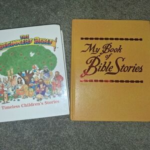 Lot Of 2 My Book of Bible Stories - Yellow Hardcover And Beginners Bible